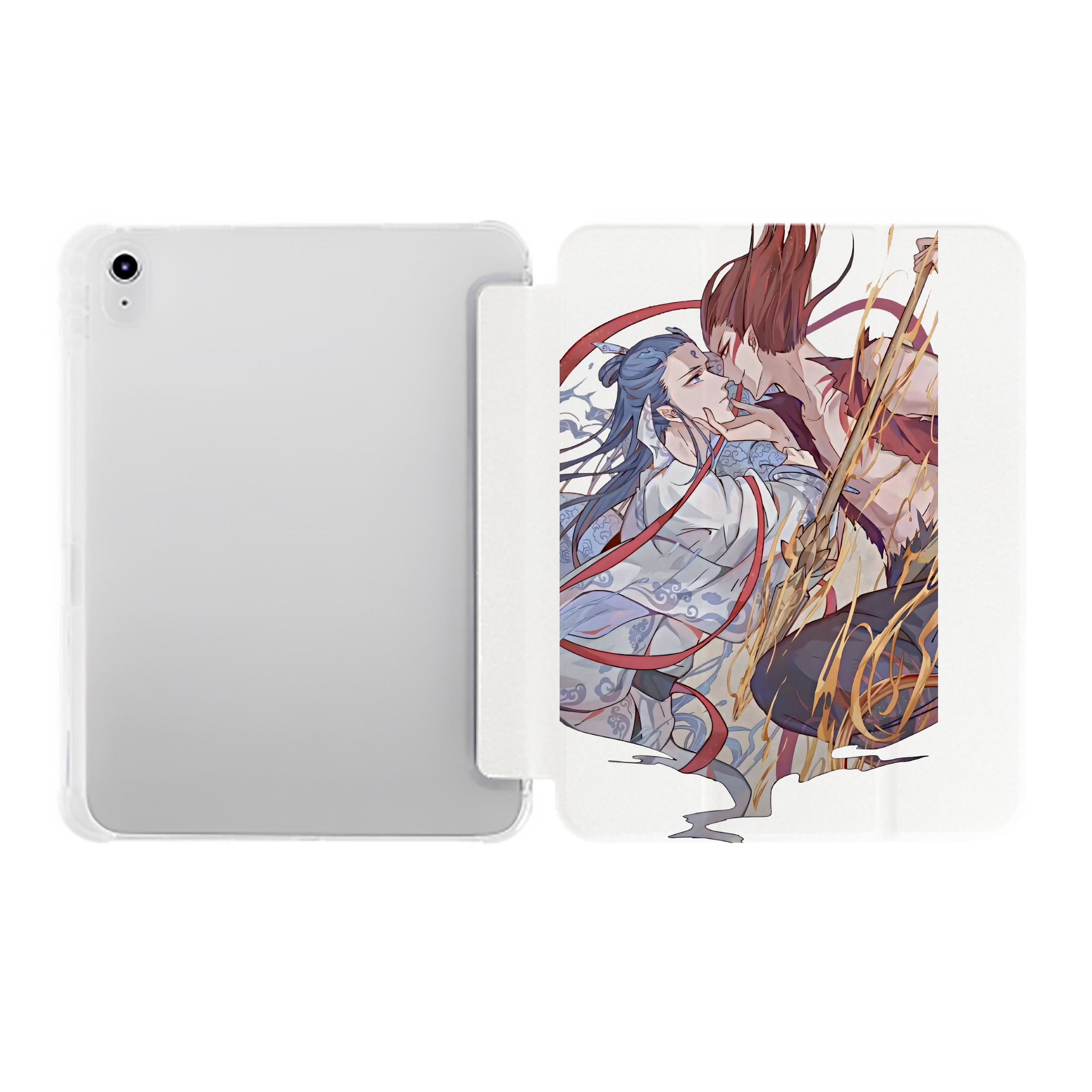 （画像用） Ne Zha 2 ナタ 魔童の大暴れ IPad ケース ペン収納付き 三つ折りスタンド PUレザー×シリコン 対応機種9.5/10.5/10.9インチ